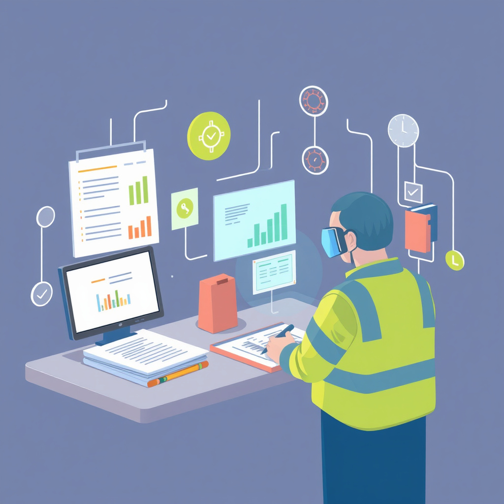 Compliance analyst reviewing data dashboards