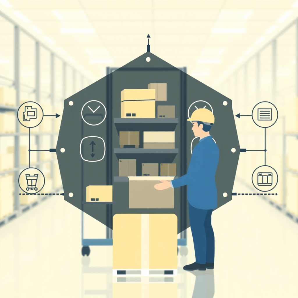 Warehouse fulfillment illustration