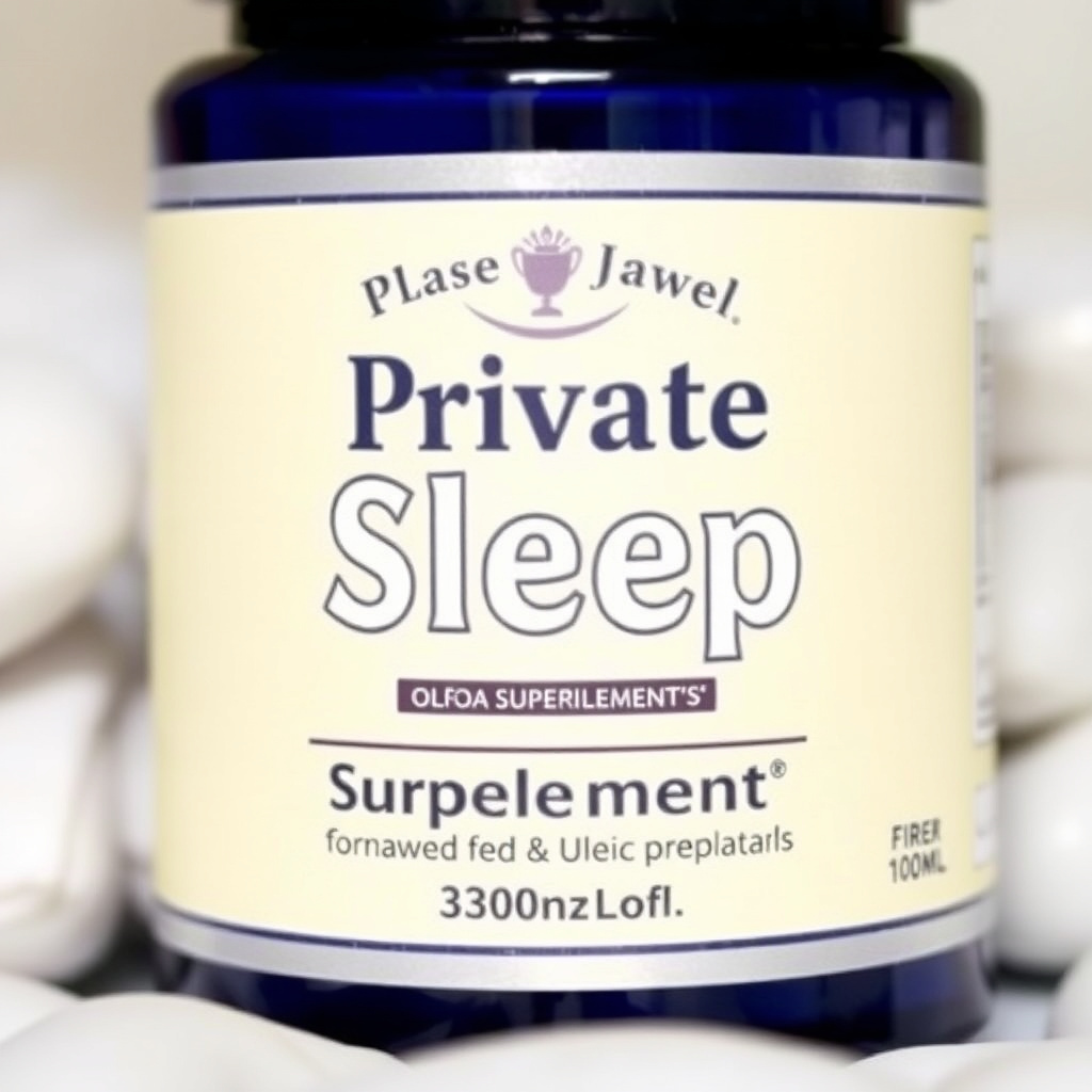 Private label sleep supplement bottle